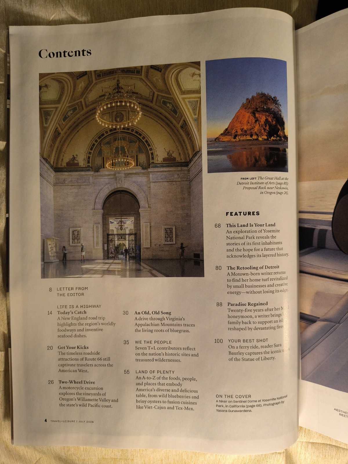 Travel Leisure Magazine July 2026 NEW America at 250 Yosemite Travel Route 66