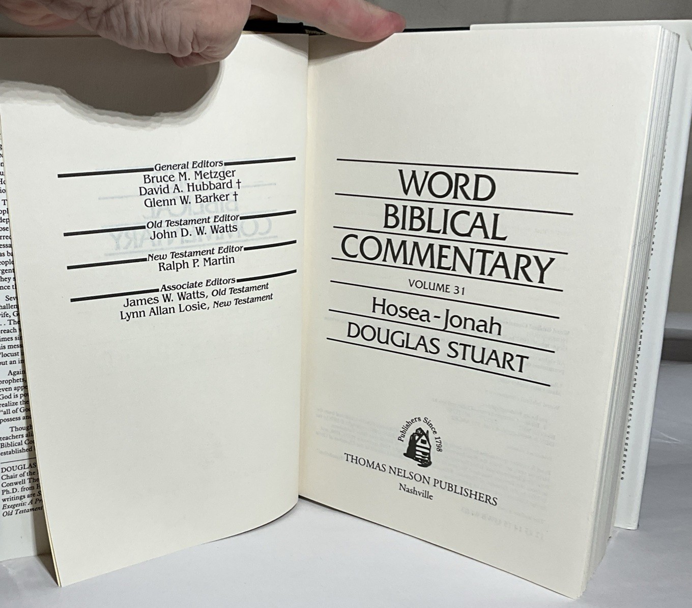 Hosea-Jonah by Douglas Stuart Word Biblical Commentary HB DJ