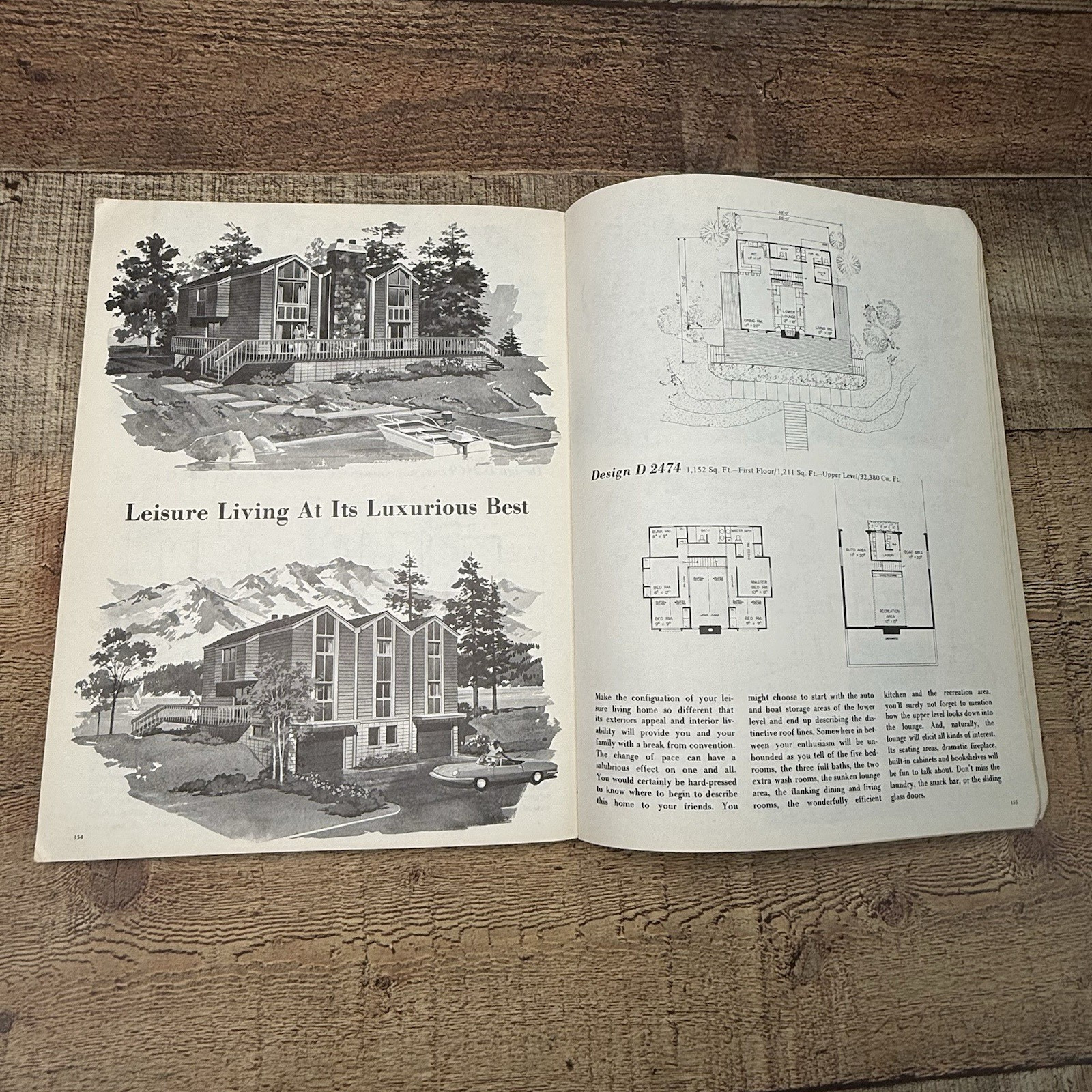 Home Planners 165 Homes Multi-Level Designs MCM Building Plans Richard Pullman