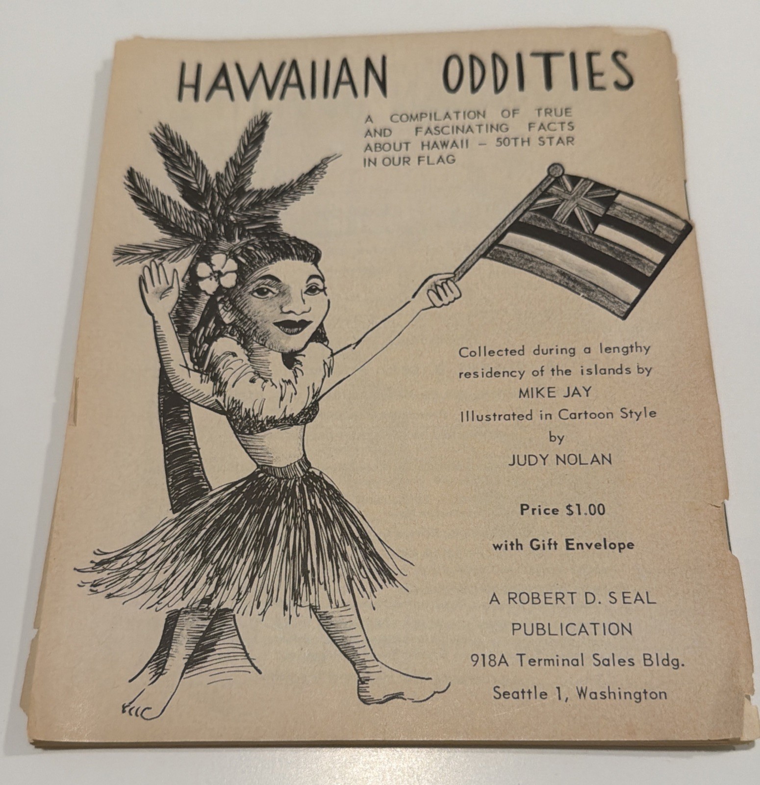 Rare 1959 Booklet, Hawaiian Oddities, by Mike Jay. Illus by Judy Nolan. 82 Pages