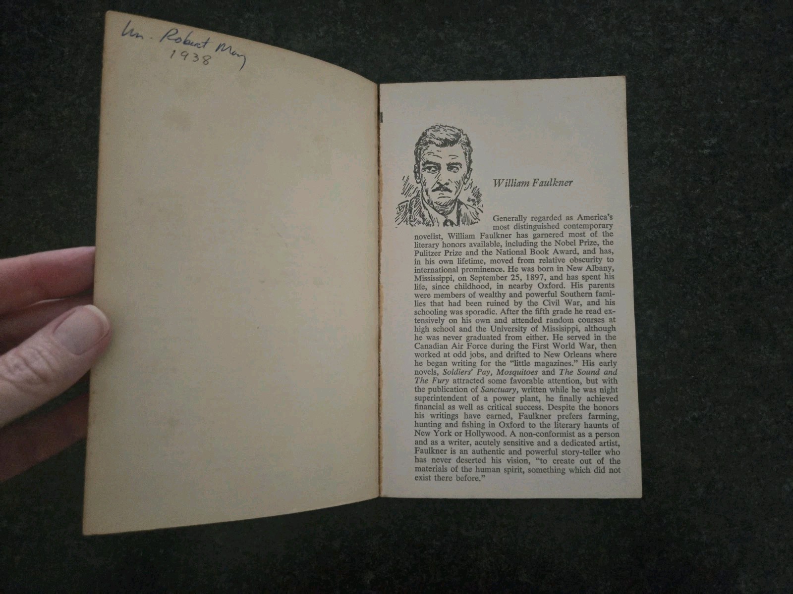 WILLIAM FAULKNER the unvanquished 1959 Signet Paperback Gd