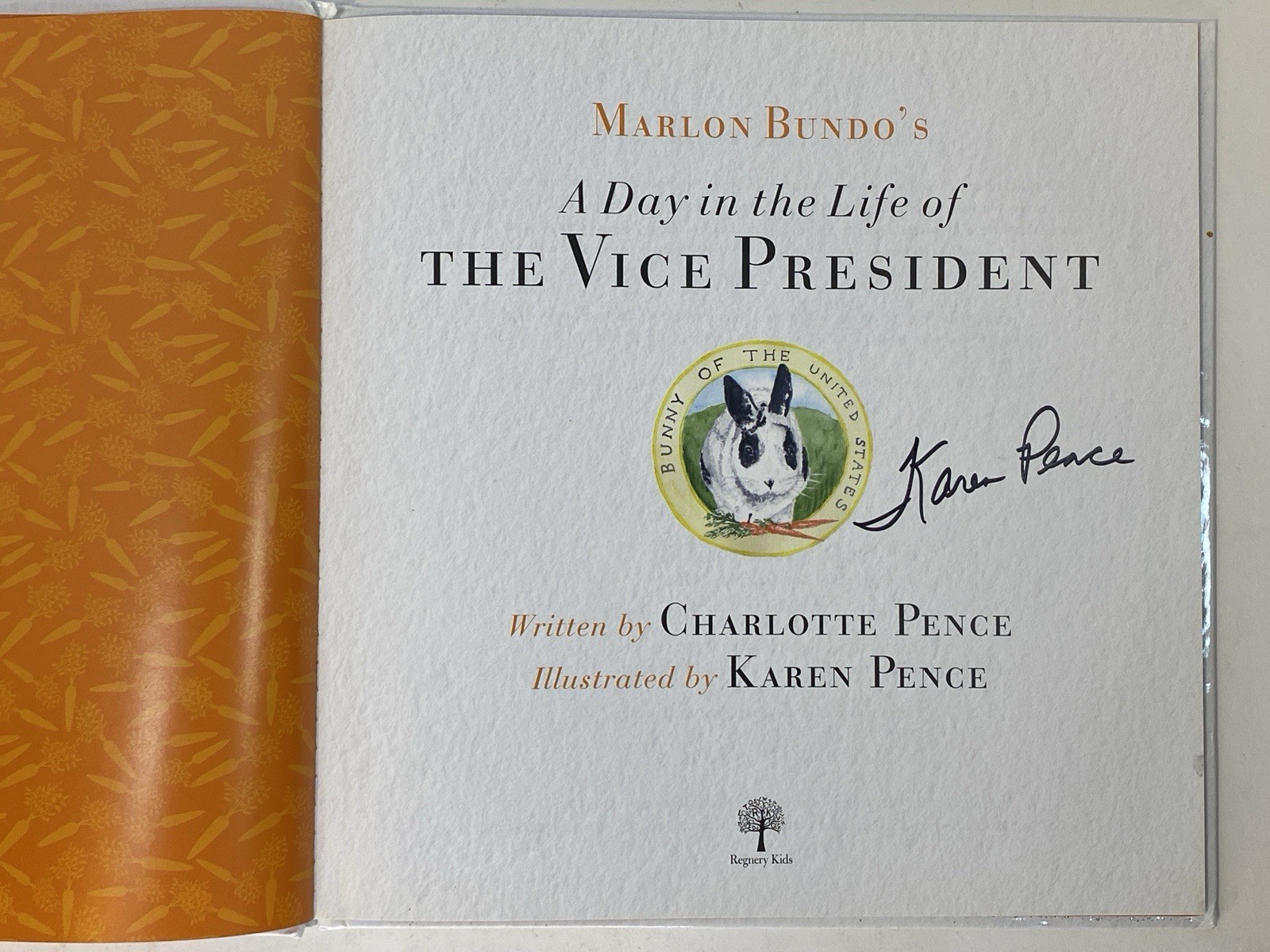 SIGNED Mike and Karen Pence books lot of 3 So Help Me God + 2x Marlon Bundo