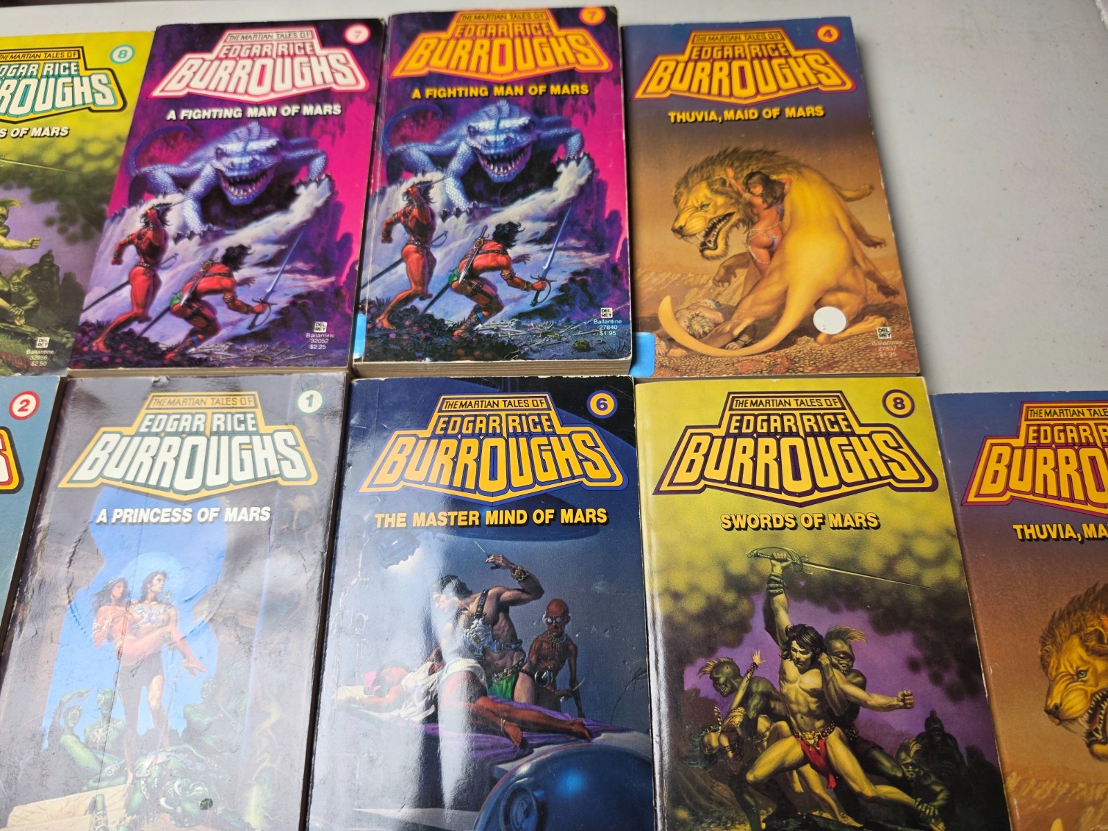 The Martian Tales of Edgar Rice Burroughs John Carter Of Mars Lot of 22 Books