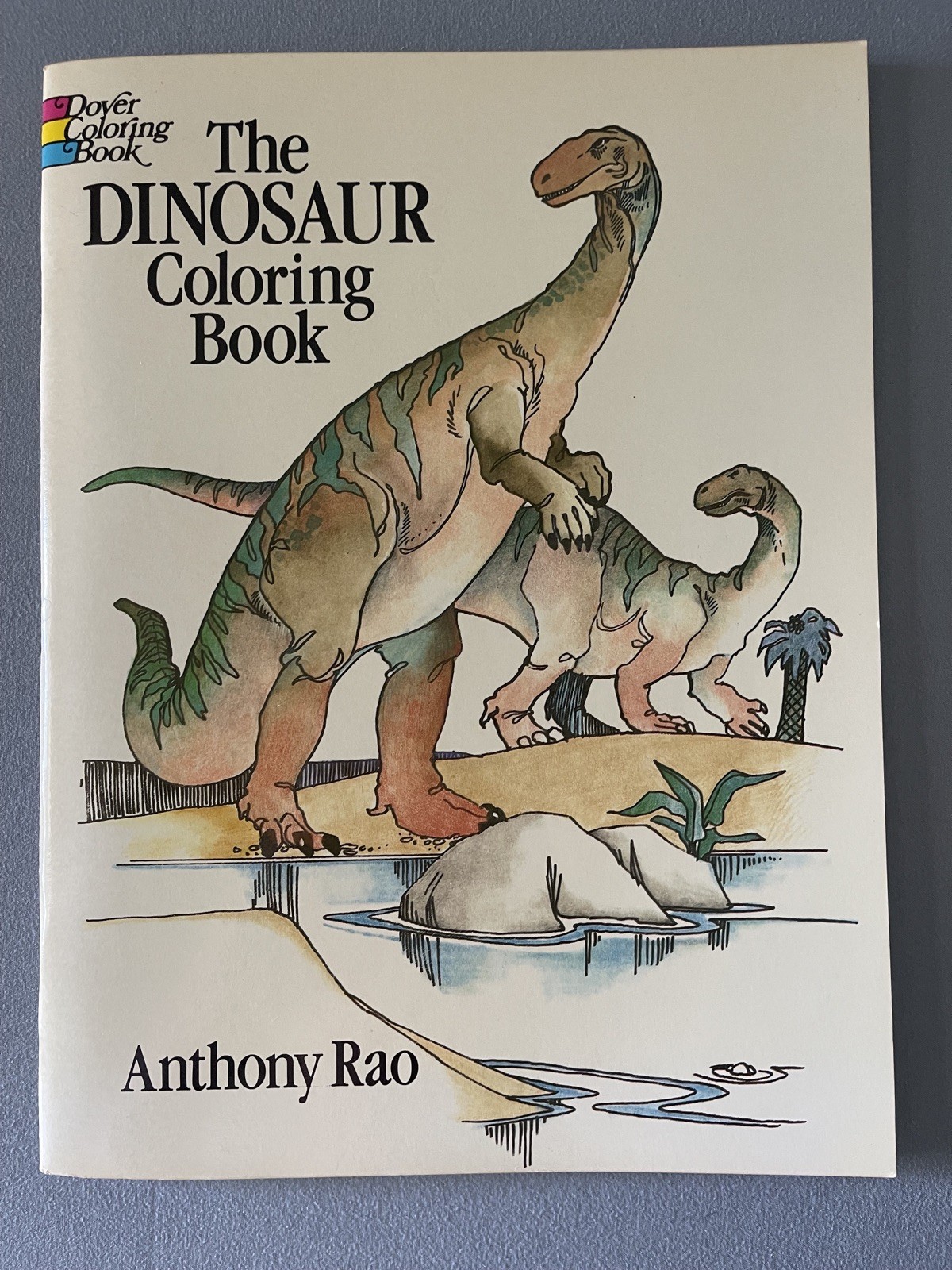 Vintage 1980 The Dinosaur Coloring Book by Anthony Rao for Dover Publications