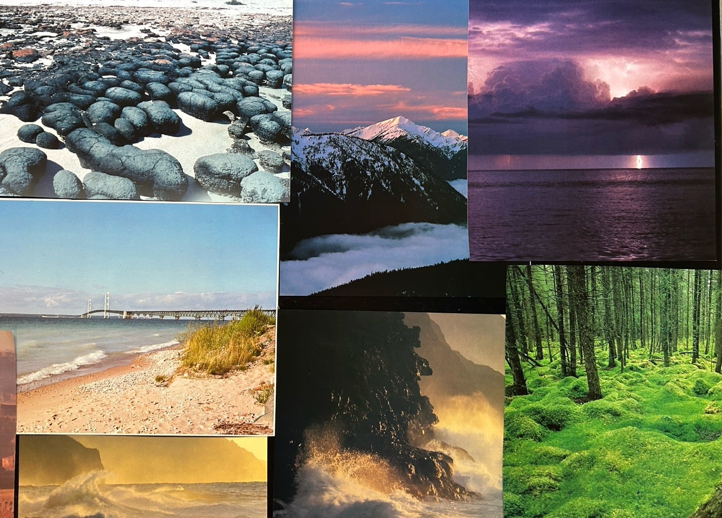 Collaging Book Pages Lot of 68 Pieces Collage Art Craft Landscapes Nature Mixed