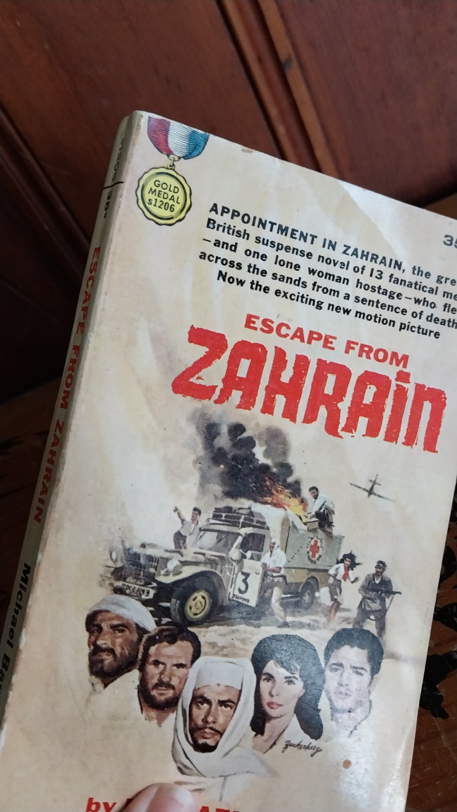 Escape From ZAHRAIN By Michael Barrett 1962 Gold Medal PB Book 1st