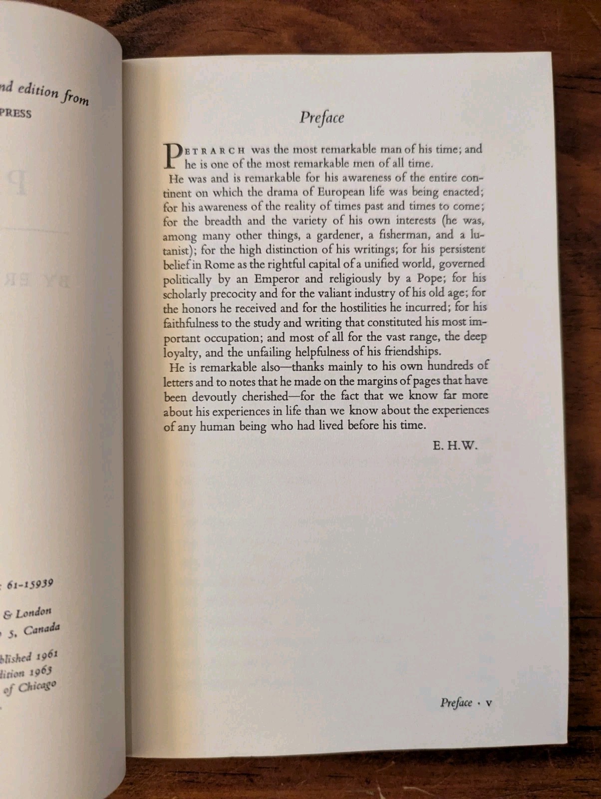 Life of Petrarch by Ernest Hatch Wilkins Paperback 1963