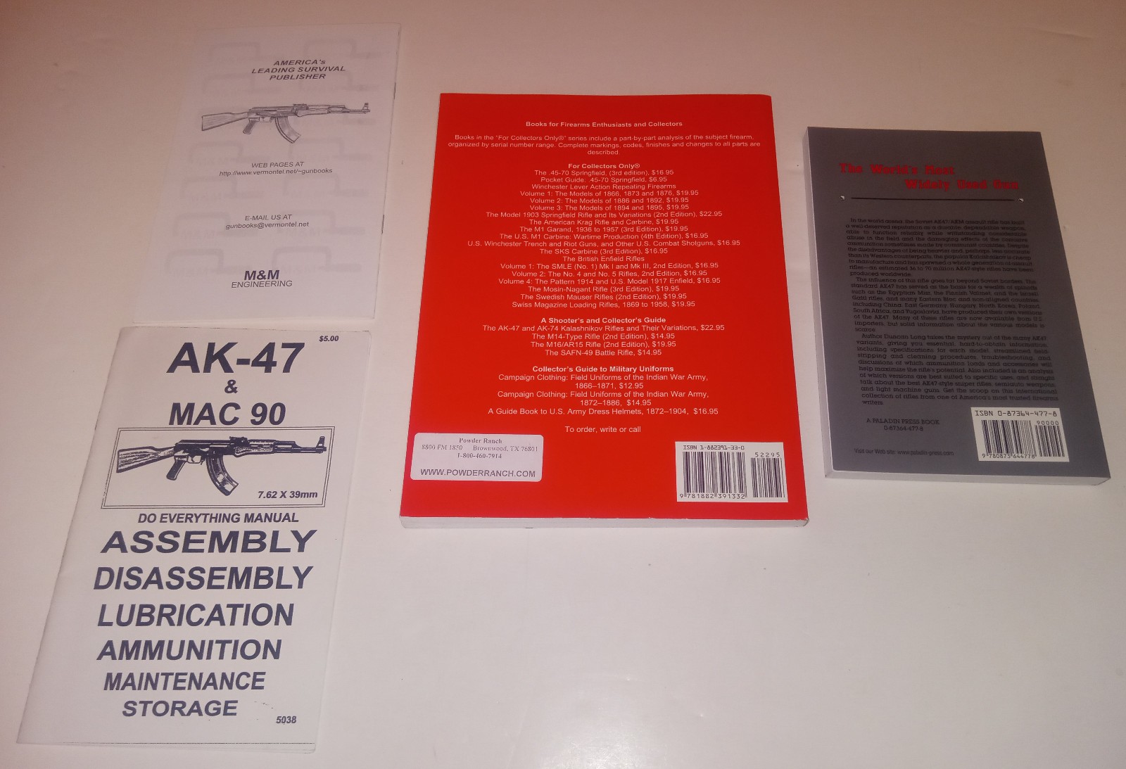 THE AK-47 AND AK-74 KALASHNIKOV RIFLES BY JOE POYER AND 2 OTHER MANUALS 4 TOTAL
