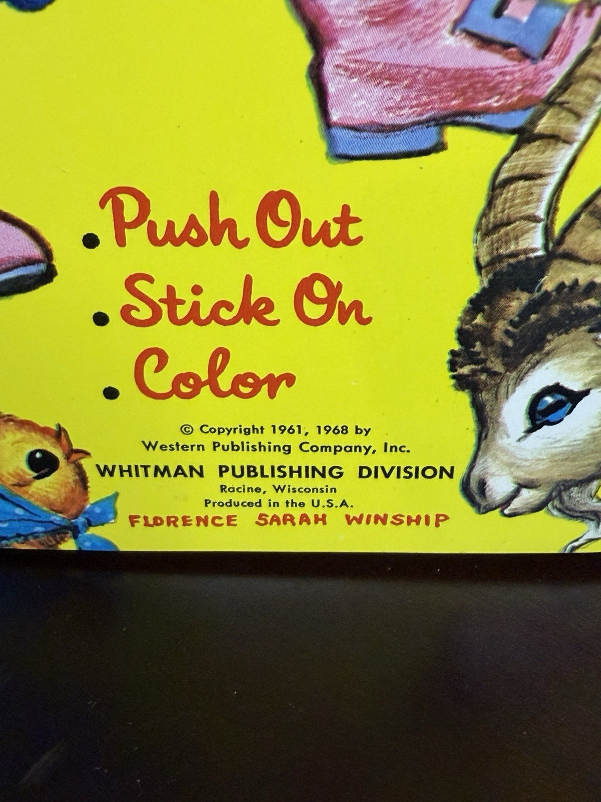 Whitman Favorite Animal Stories Sticker Fun PB Activity Book Illus Stickers 1961