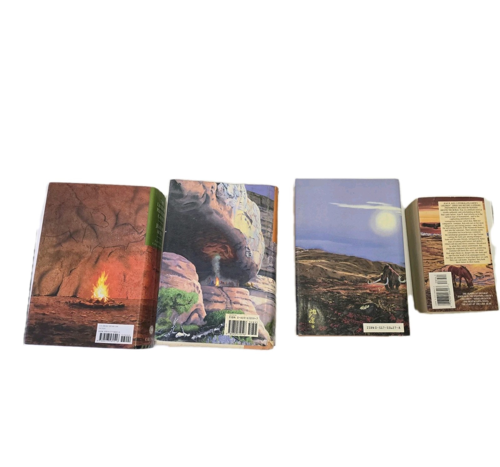 4 Jean M. Auel “Earth’s Children Series Books. 3 Hardback 1 Paperback. Bantam…