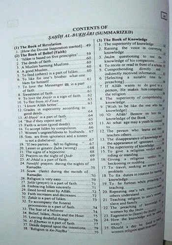 Summarized Sahih Al Bukhari Large Size