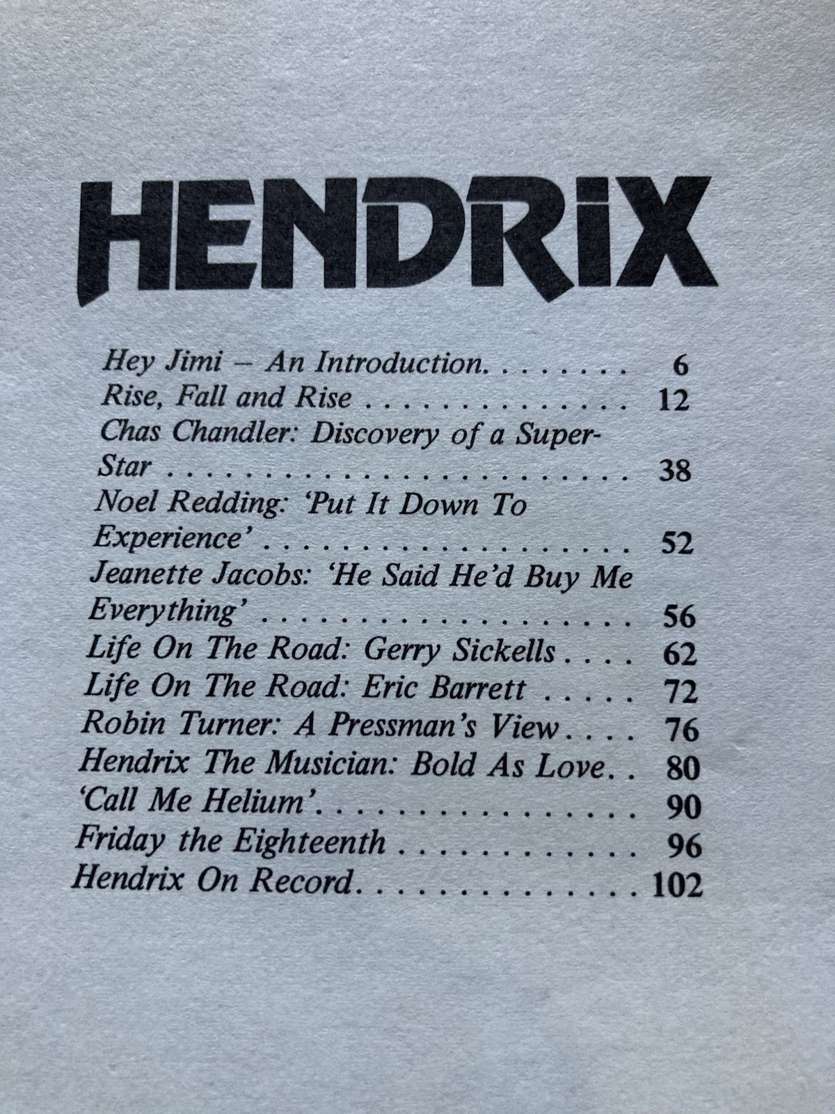 Hendrix : A Biography, by Chris Welch