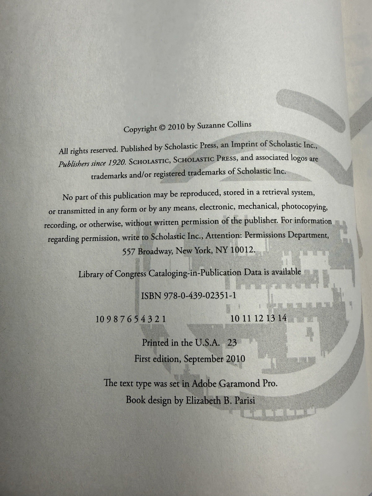 The Hunger Games Mockingjay Suzanne Collins 2010 HCDJ First Edition 1st Print LN