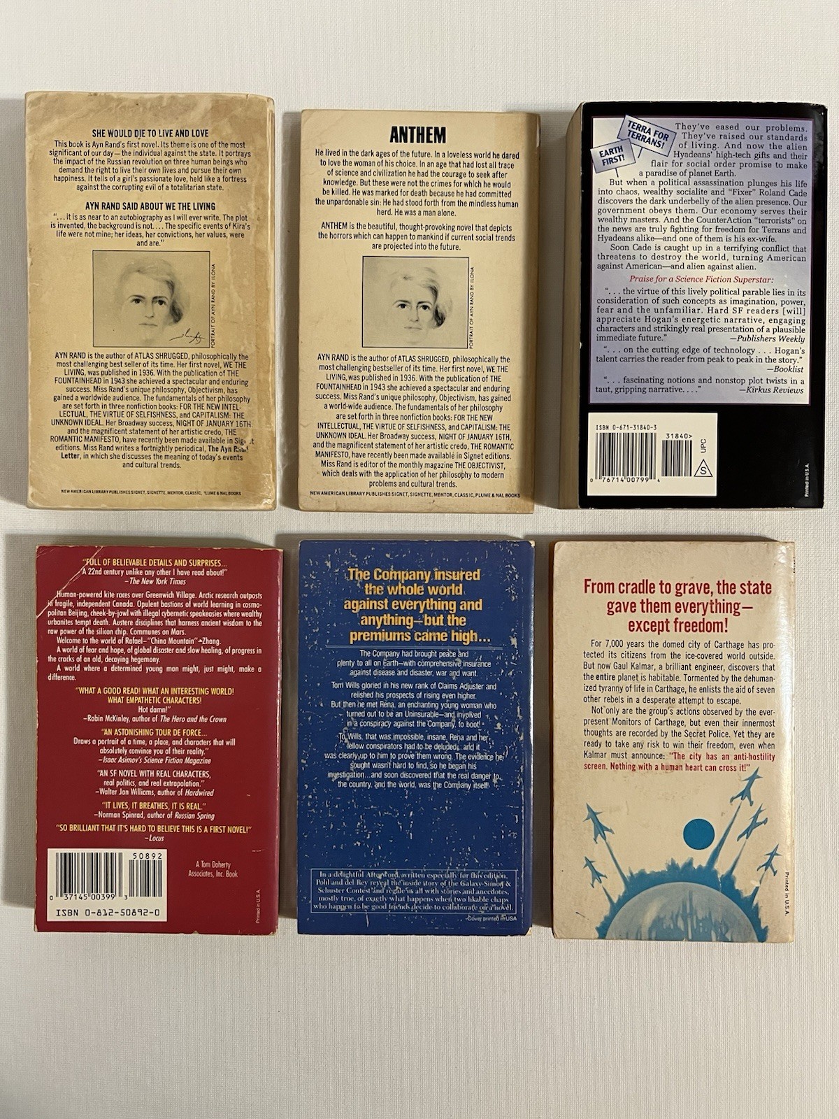 Dystopian Science Fiction Lot Aldous Huxley Pierce Brown Octavia Butler Ayn Rand