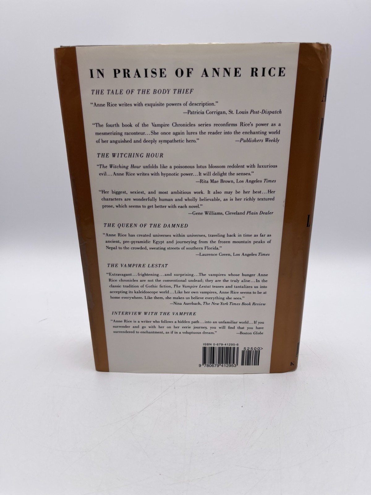 Lasher by Anne Rice – 1993 – First Edition – Hardcover w/ Dustjacket