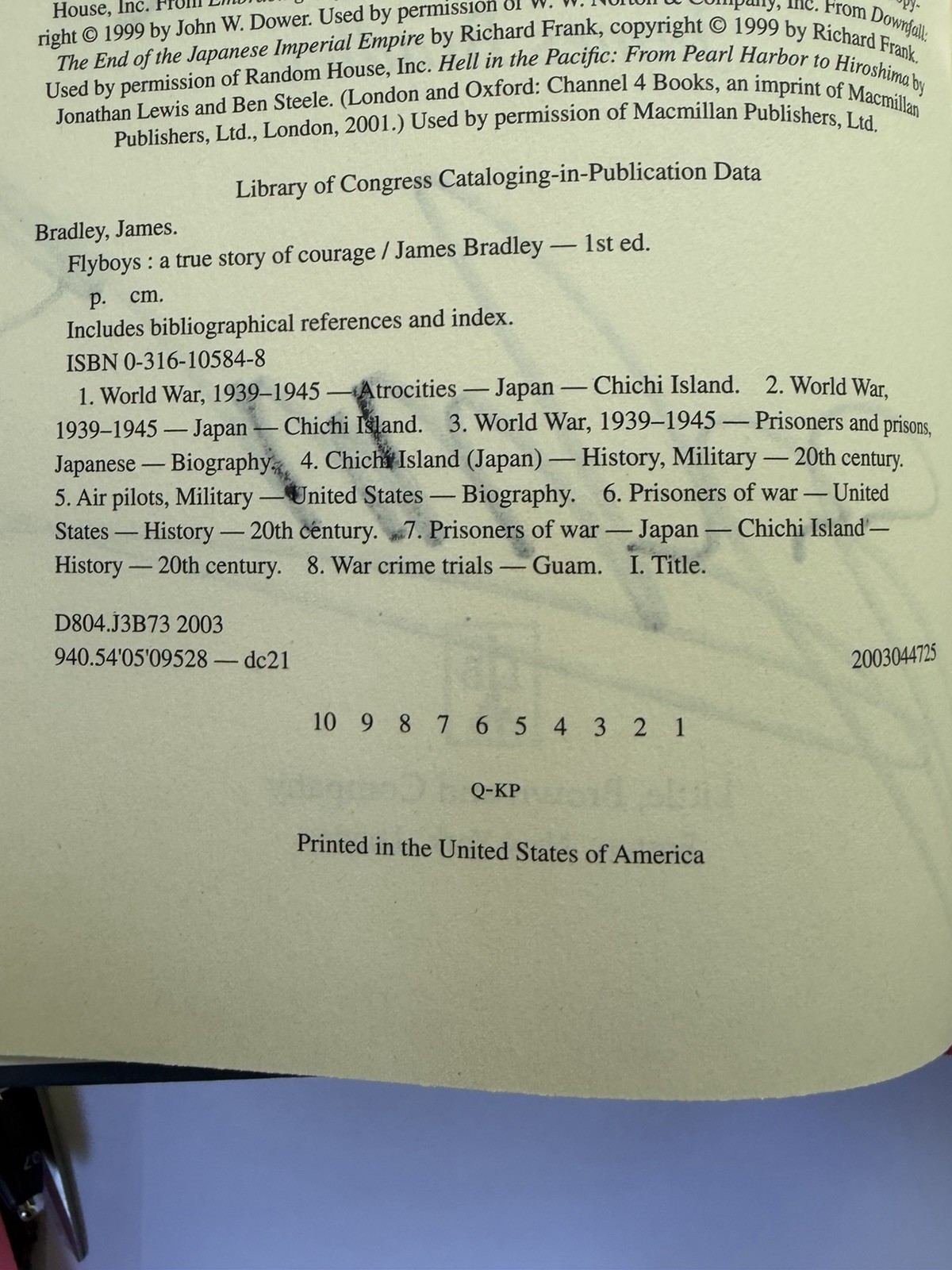 Flyboys: A Story Of Courage James Bradley First Edition Signed Hardbck Free Ship
