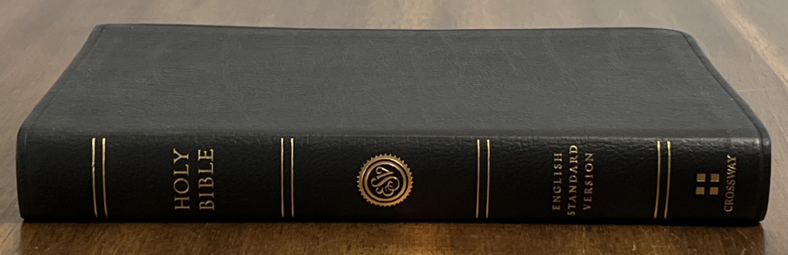 ESV Large Print Thinline Bible (Black Genuine Leather)