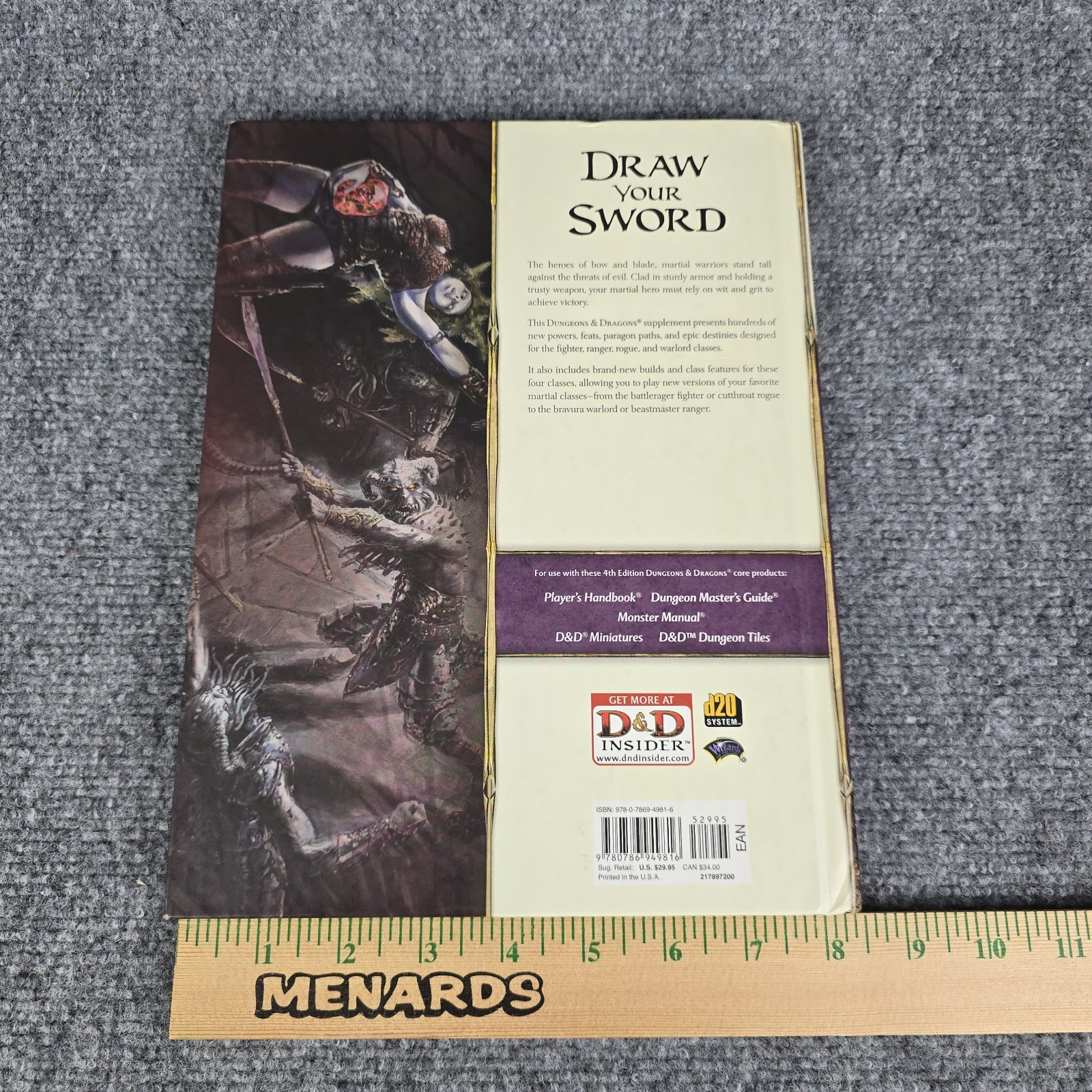 Dungeons & Dragons Martial Power by Wizards RPG Team (2008, Hardcover) D&D