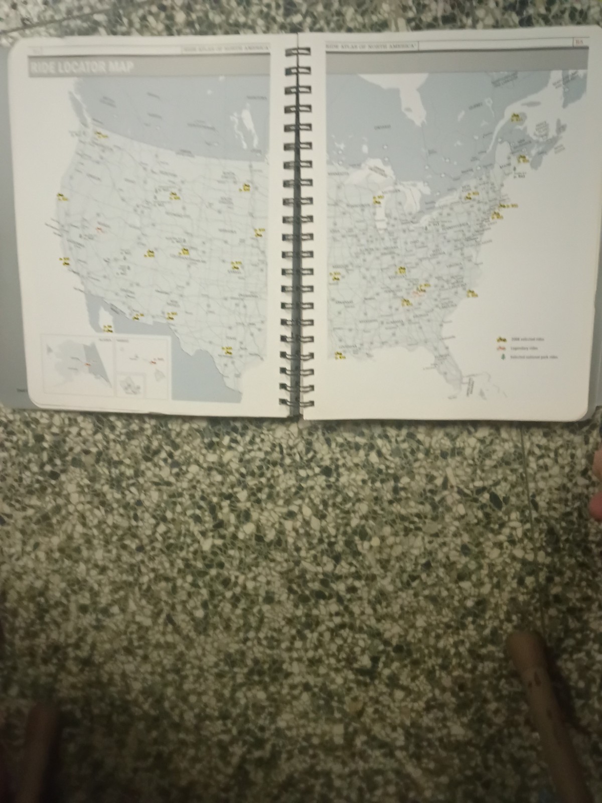 Rand McNally Harley Davidson Ride Atlas of North America Anniversary Ed with MAP