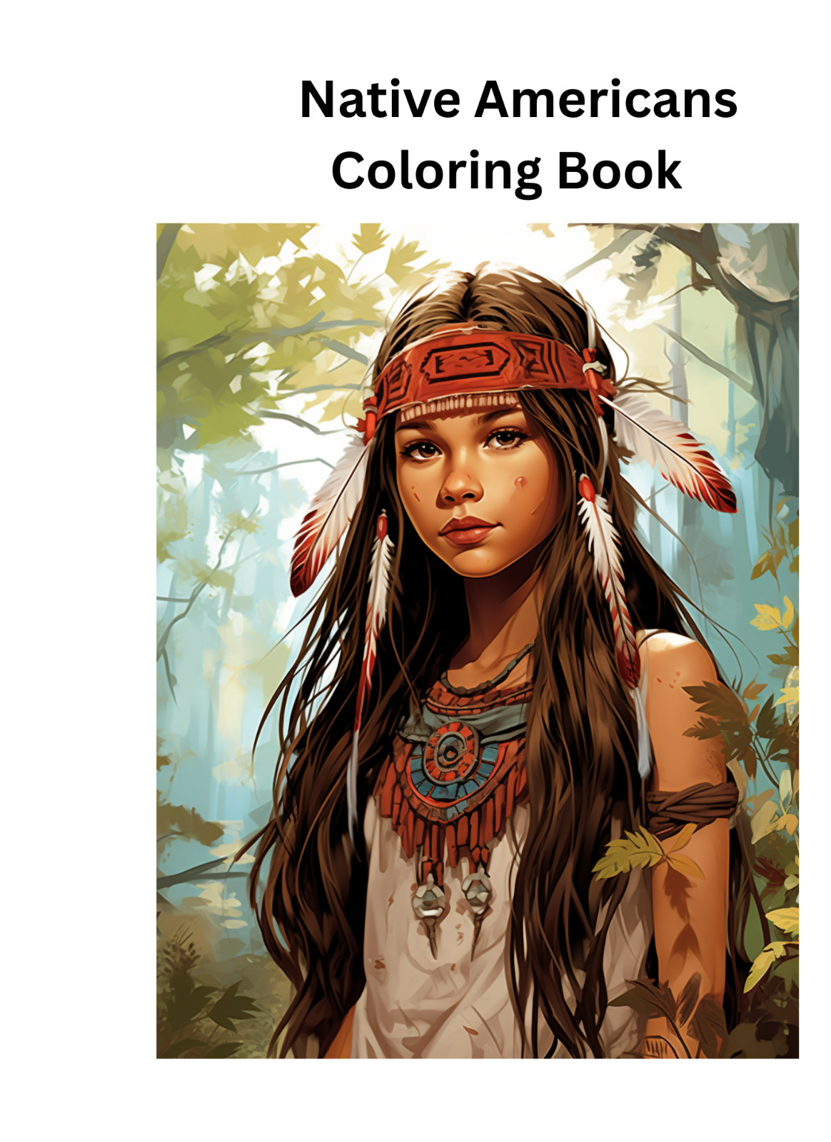 Native Americans Coloring Book for Adults and Kids | Indigenous Culture | Tribal