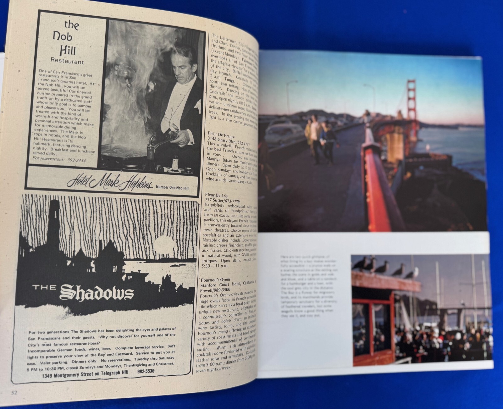 Vintage 1972-73 Guest Informant San Francisco Guide Stanford Court Hotel Edition