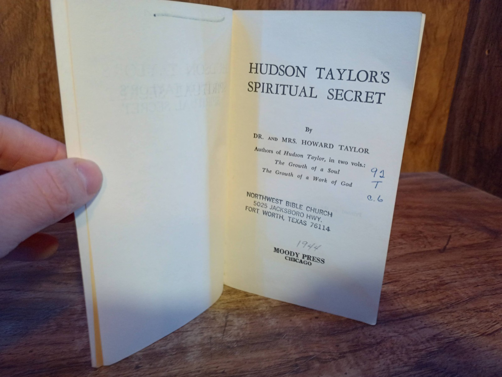 Hudson Taylor’s Spiritual Secret PB Howard Taylor Moody Press Christian Faith Sp