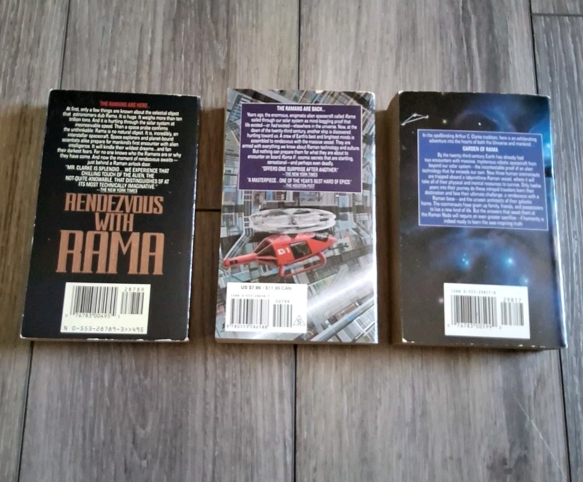 Rama Series By Arthur C. Clarke Books 1, 2, and 3 FREE SHIPPING