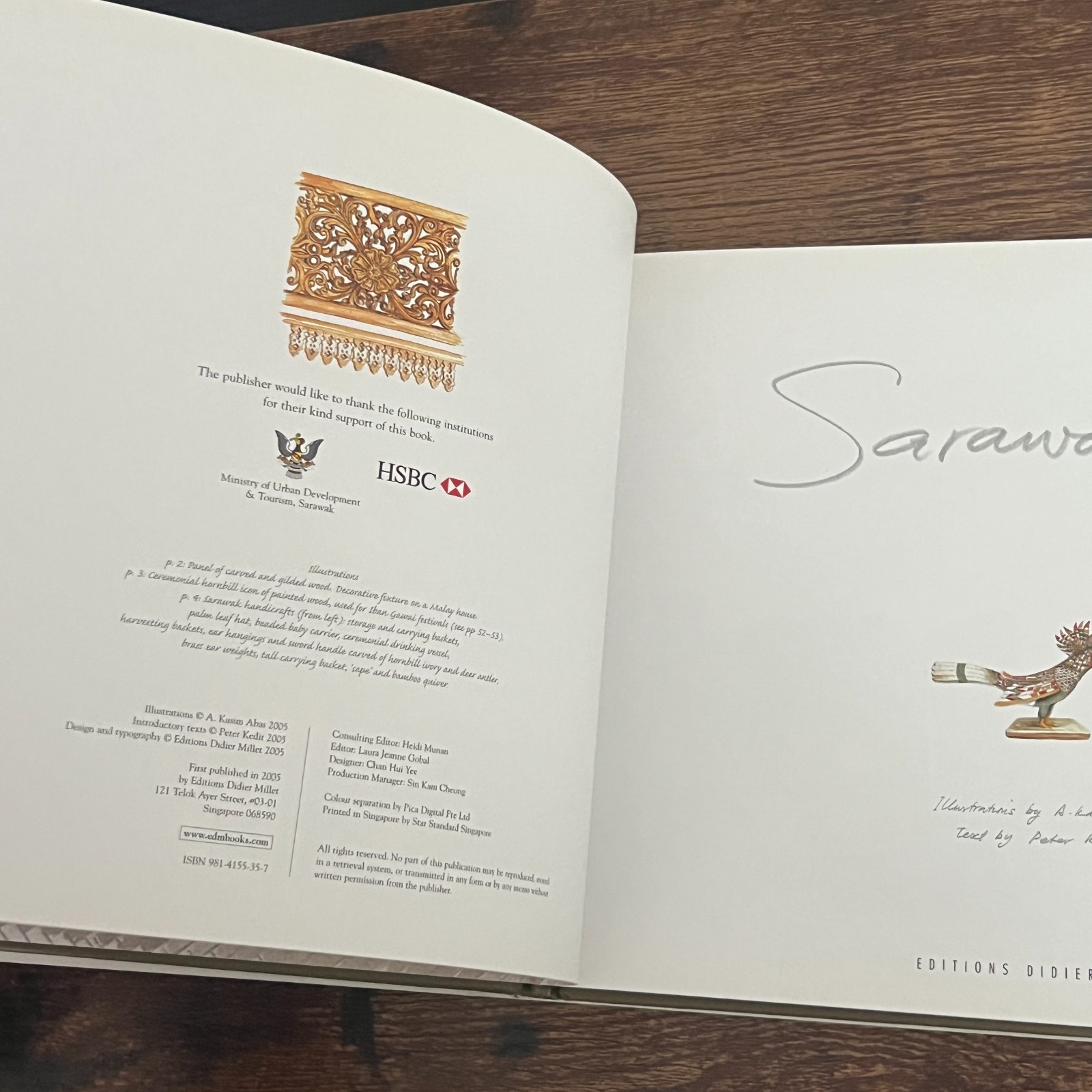 Sarawak Sketchbook 2005 Hardcover HCDJ Malaysia Tribal Art Anthropology