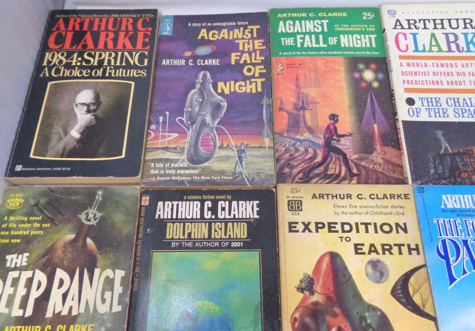Lot of 25 Arthur C. Clarke sci‑fi paperbacks: Childhood’s End, Rendezvous with..