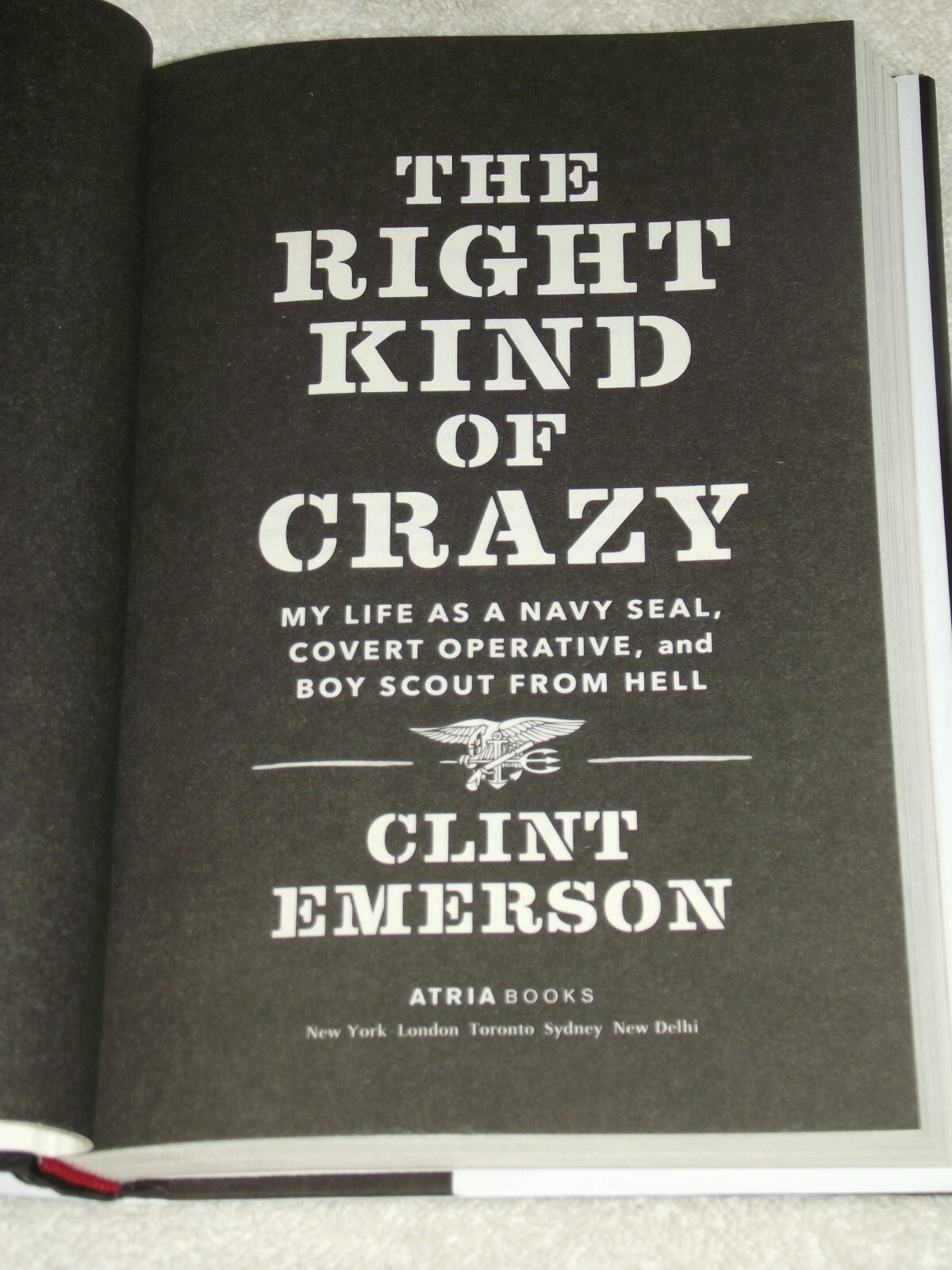 Pristine 2019 1st/1st “The Right Kind of Crazy” Clint Emerson 100 Deadly Skills