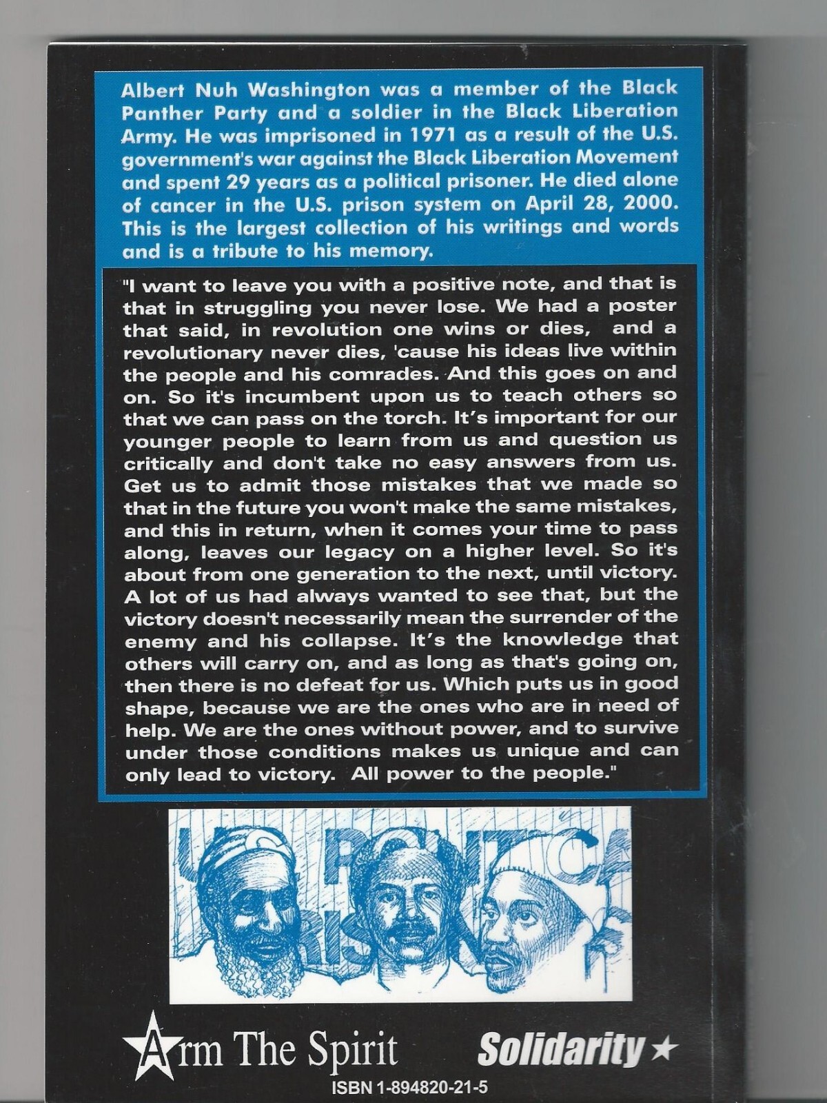 All Power To The People by Nuh Washington Softcover 111 pages Black Panthers
