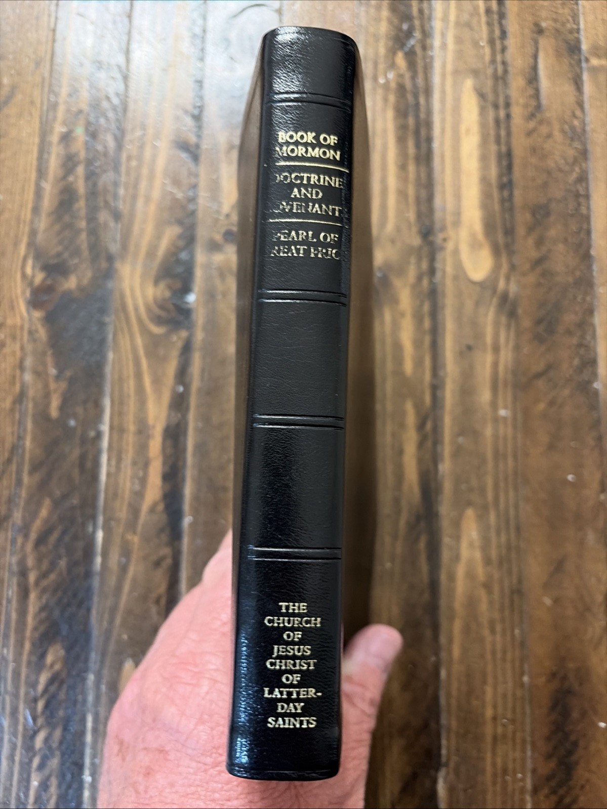 2024 Black Simulated Leather LDS Triple Scriptures 7-1/2” X 5-1/2” Clean!