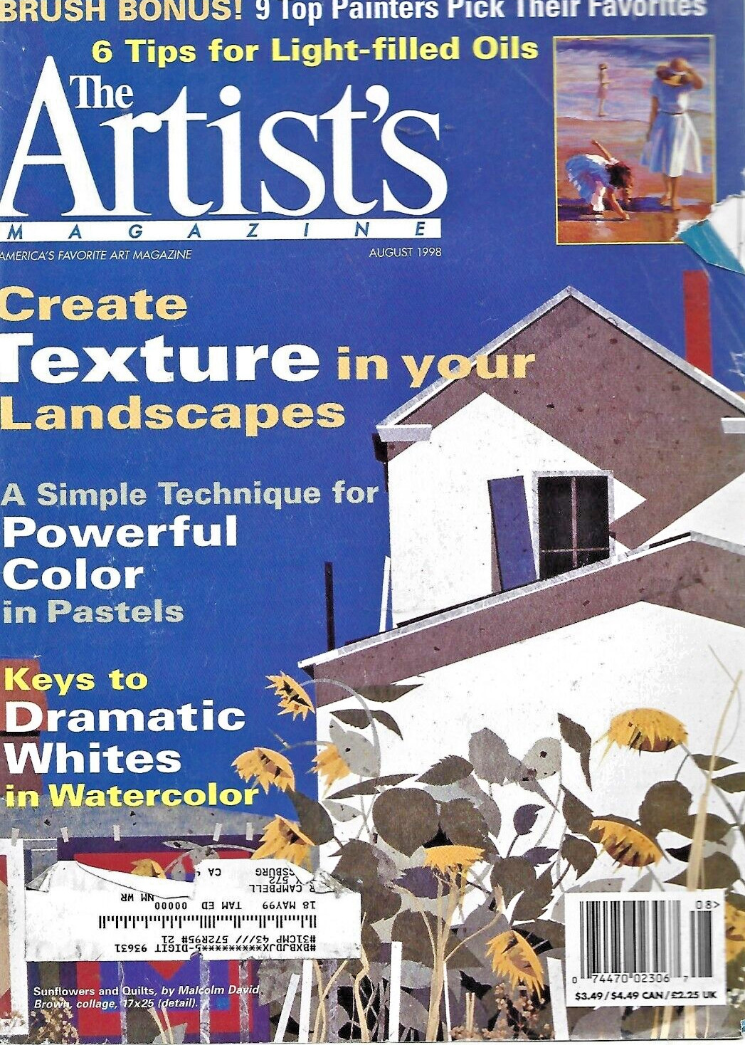 6-THE ARTIST’S MAGAZINES” FEB 98- MARCH 98- APRIL 98- JUNE 98- AUG 98- OCT B13