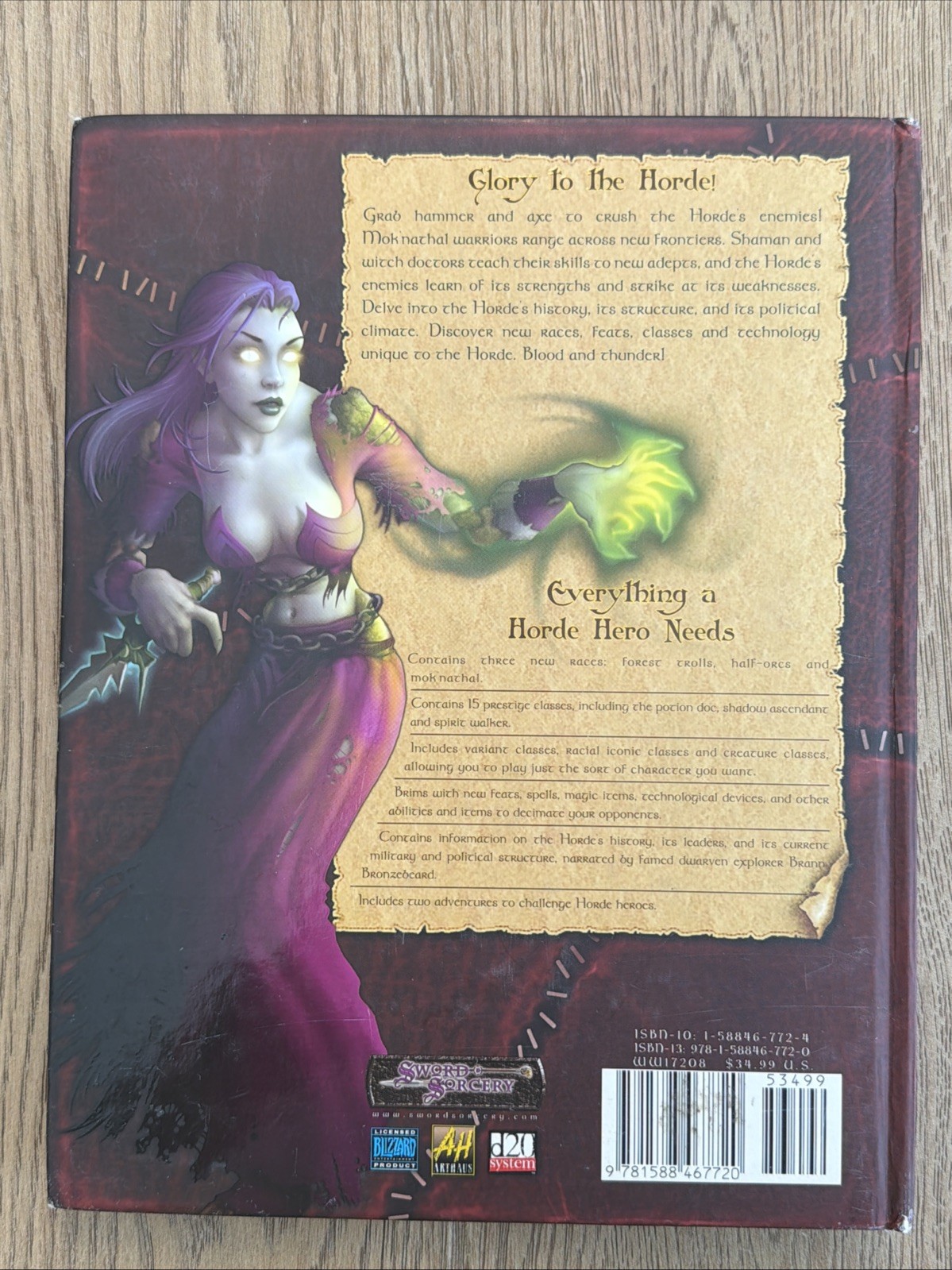WoW Horde Players Guide Hardcover, by Bennie Scott; Farrese Roleplaying Game
