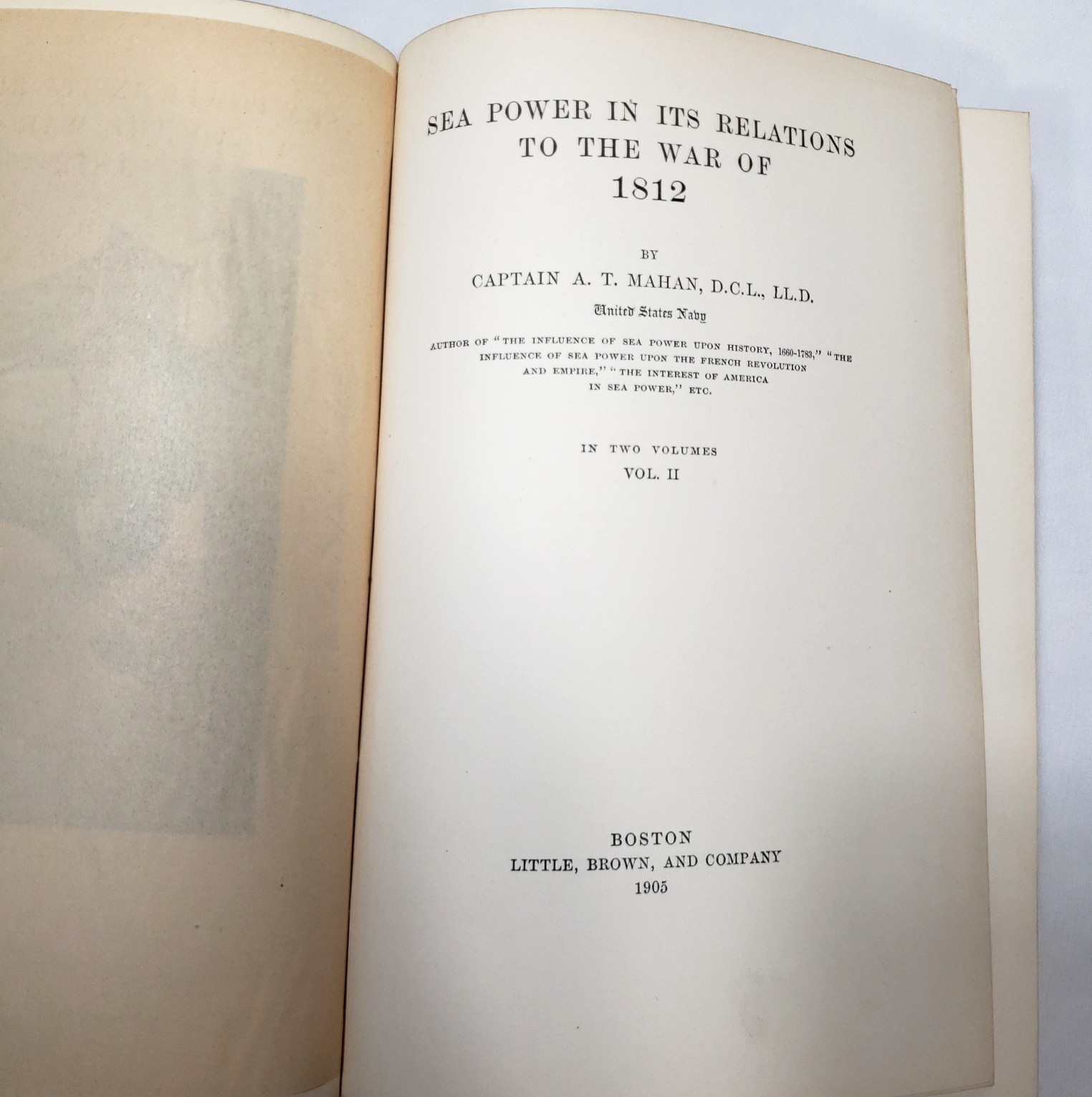 Sea Power In Its Relations To The War Of 1812 Volume 2 Only Mahan 1905 History