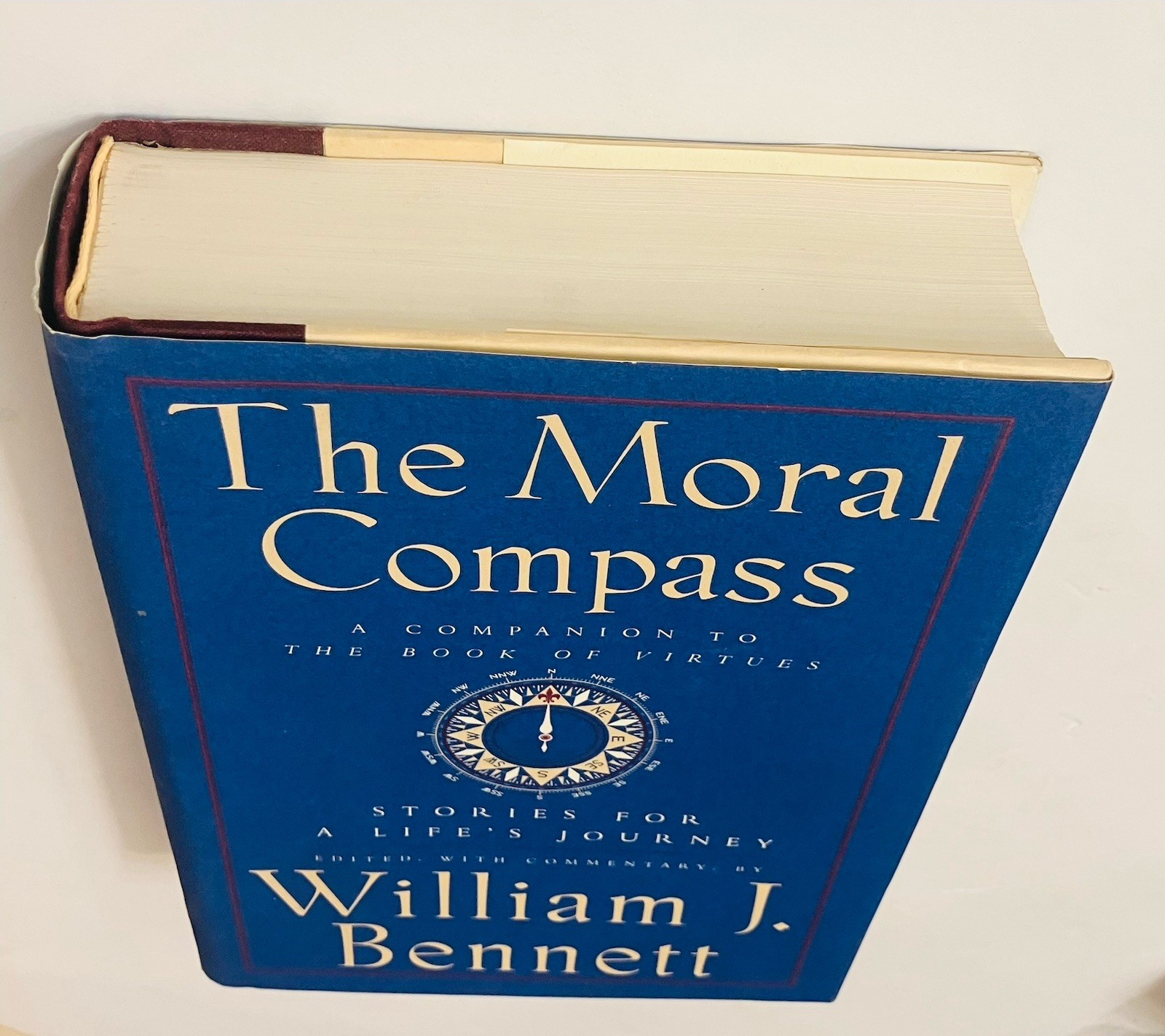The Moral Compass – William J Bennett (1995, 1st Ed Hardcover w Dust Jacket) EXC