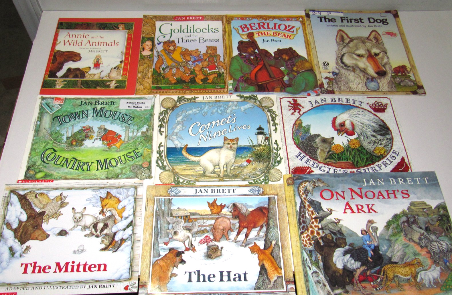 Lot of 10 children’s picture books by Jan Brett TPB/HB Mitten Hat Noah’s Ark…