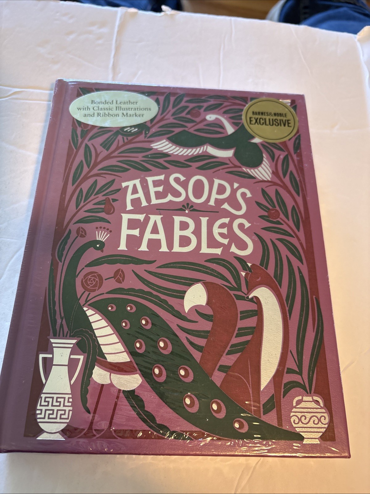AESOP’S FABLES Leather Bound Collectible Edition, Brand New (Factory Sealed)