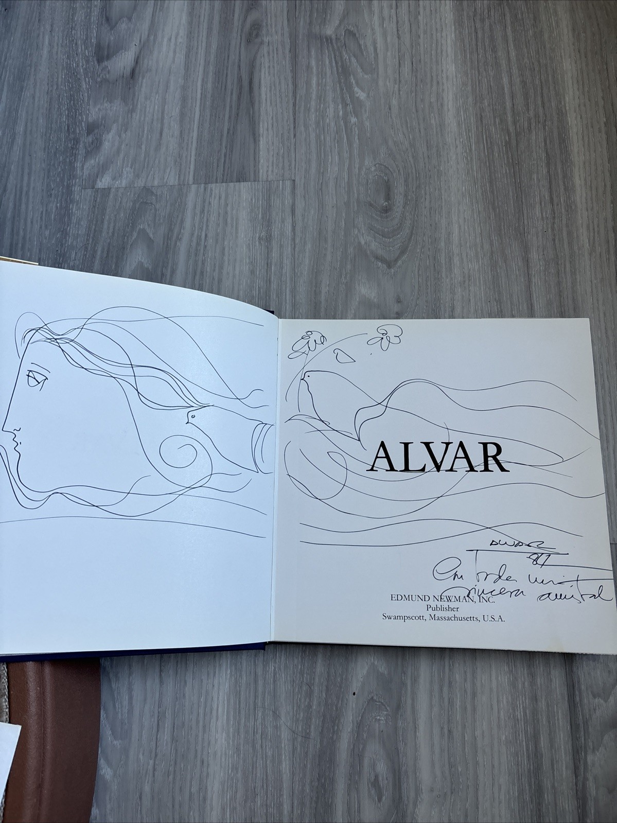 “ALVAR” Sunol 1982 Illustrated Hardcover w/ ARTWORK SIGNED + 2 Envelopes