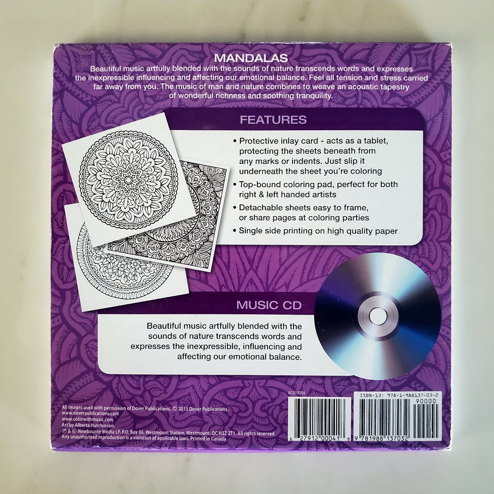 Color with Music – Mandalas coloring book with Relaxation Music CD