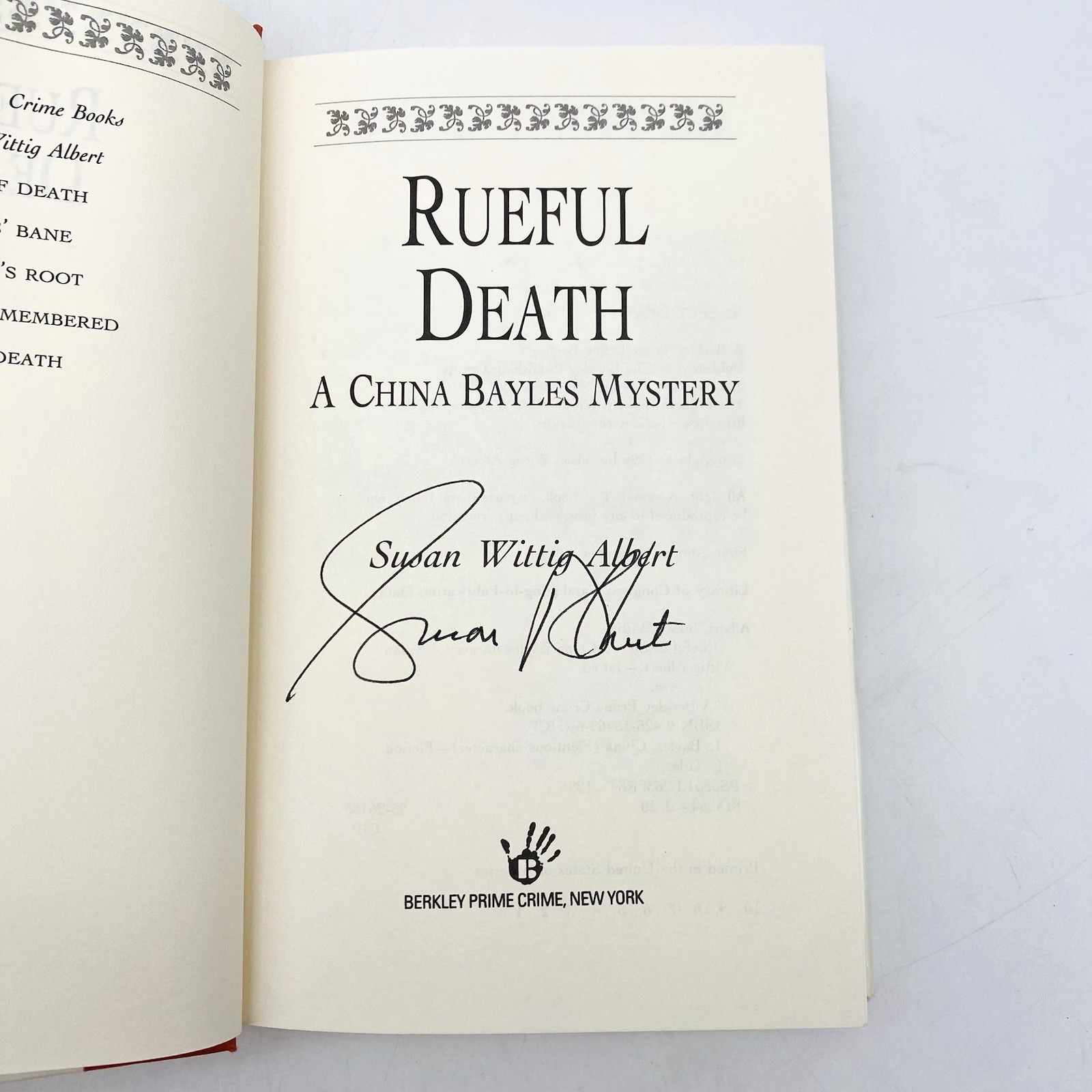 4 SIGNED China Bayles Novels First/First Susan Wittig Albert Hardcover Dust Jkt