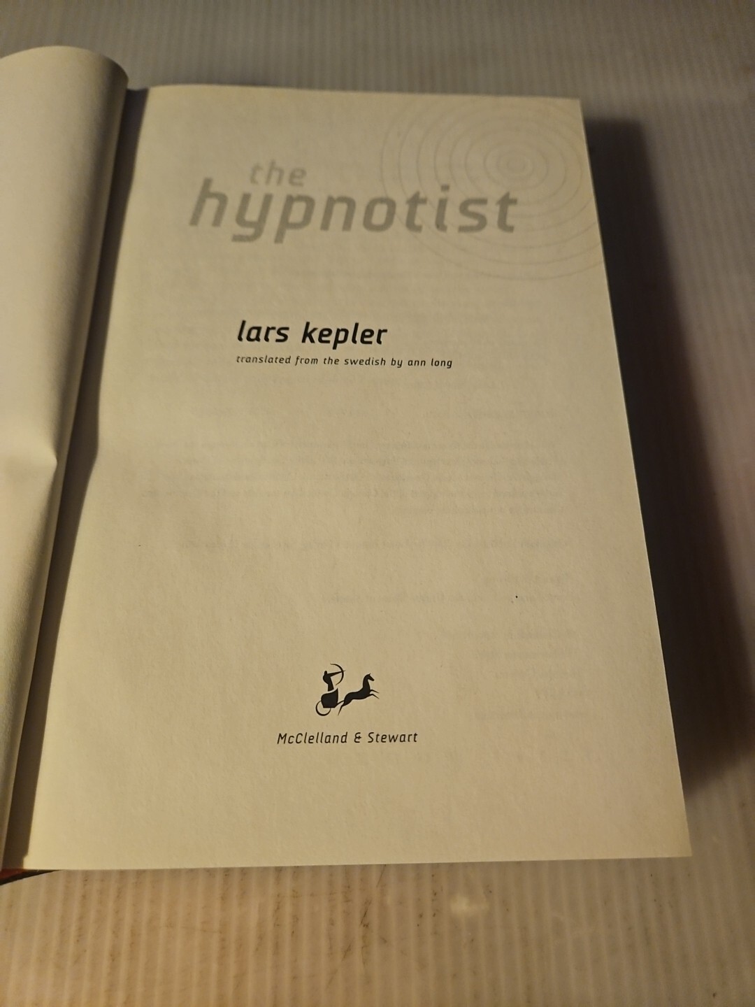 2009, “The Hypnotist” The Joona Linna Series By Lars Kepler Hardcover Book