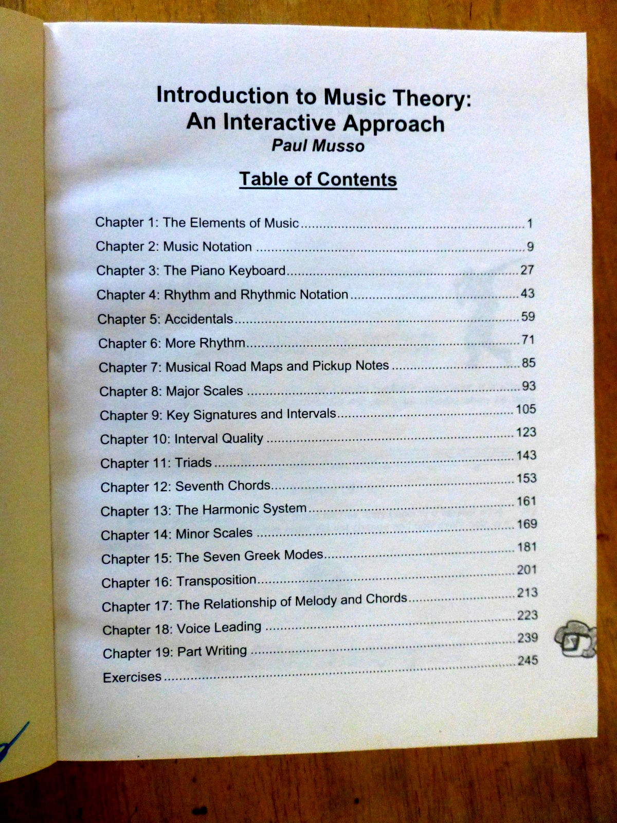 Introduction to Music Theory An Interactive Approach by Paul Musso 340 pages