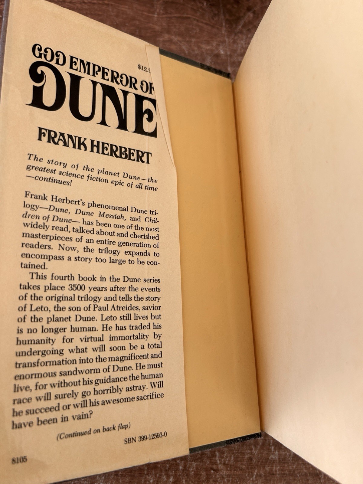 Frank Herbert God Emperor of Dune 1981 1st Edition HC/DJ Vintage
