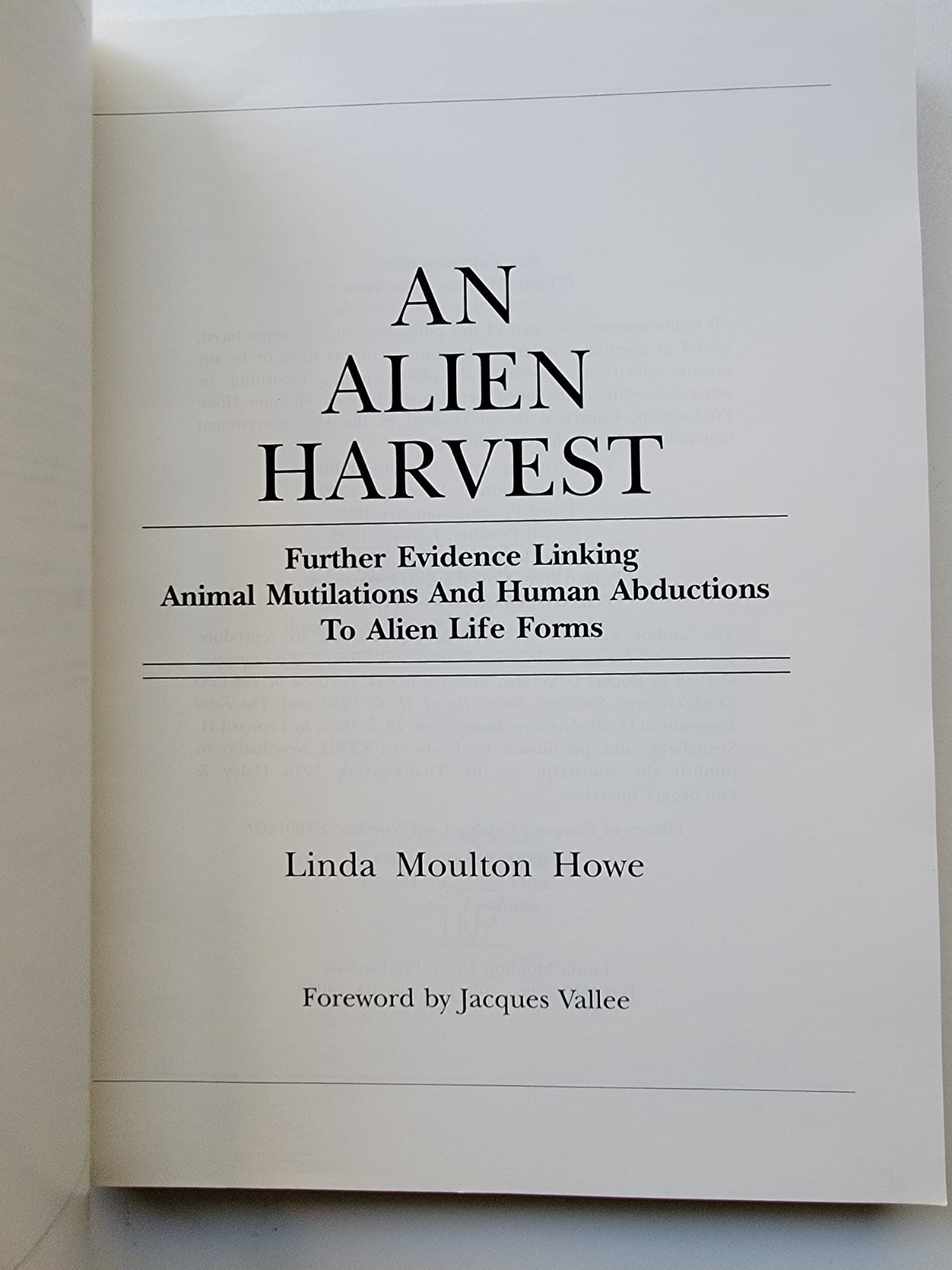 An Alien Harvest Further Evidence Linking Animal Mutilations And Human Abduction