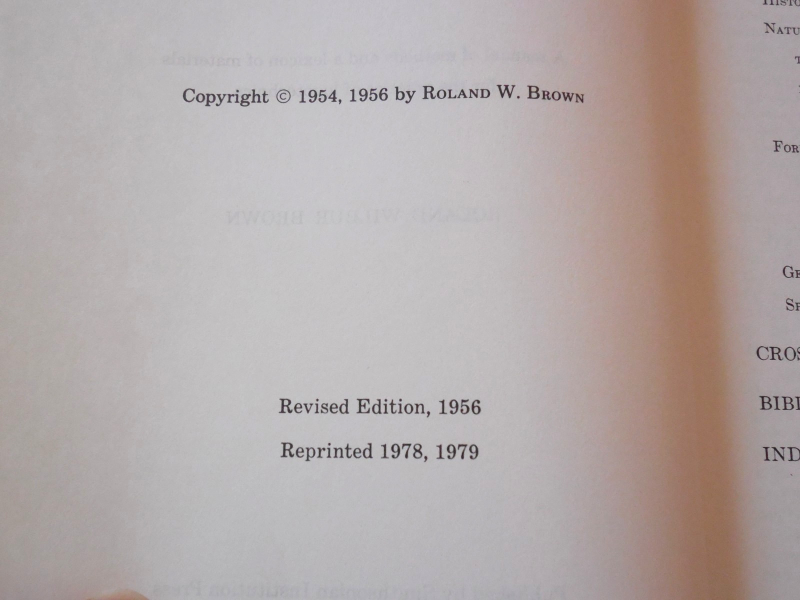 Composition of Scientific Words by Roland Wilbur Brown 1979 HB Smithsonian