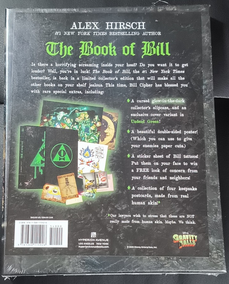 The Book of Bill Limited Collector’s Edition Signed Alex Hirsch Gravity Falls