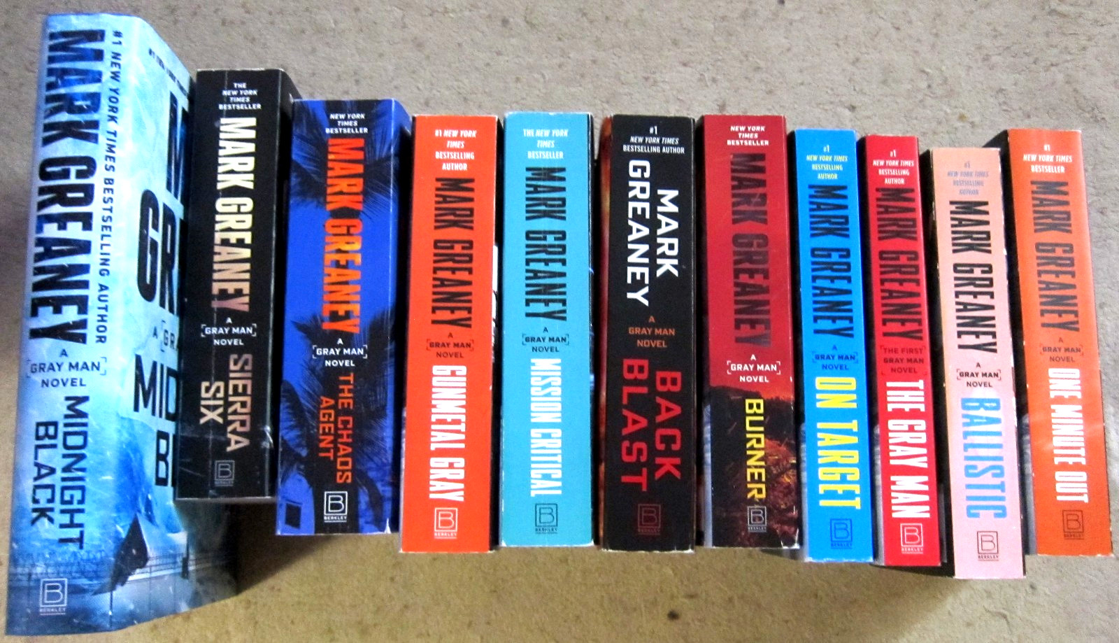 Mark Greaney book lot- 11 Gray Man novels- Ballistic, Burner, Back Blast, more