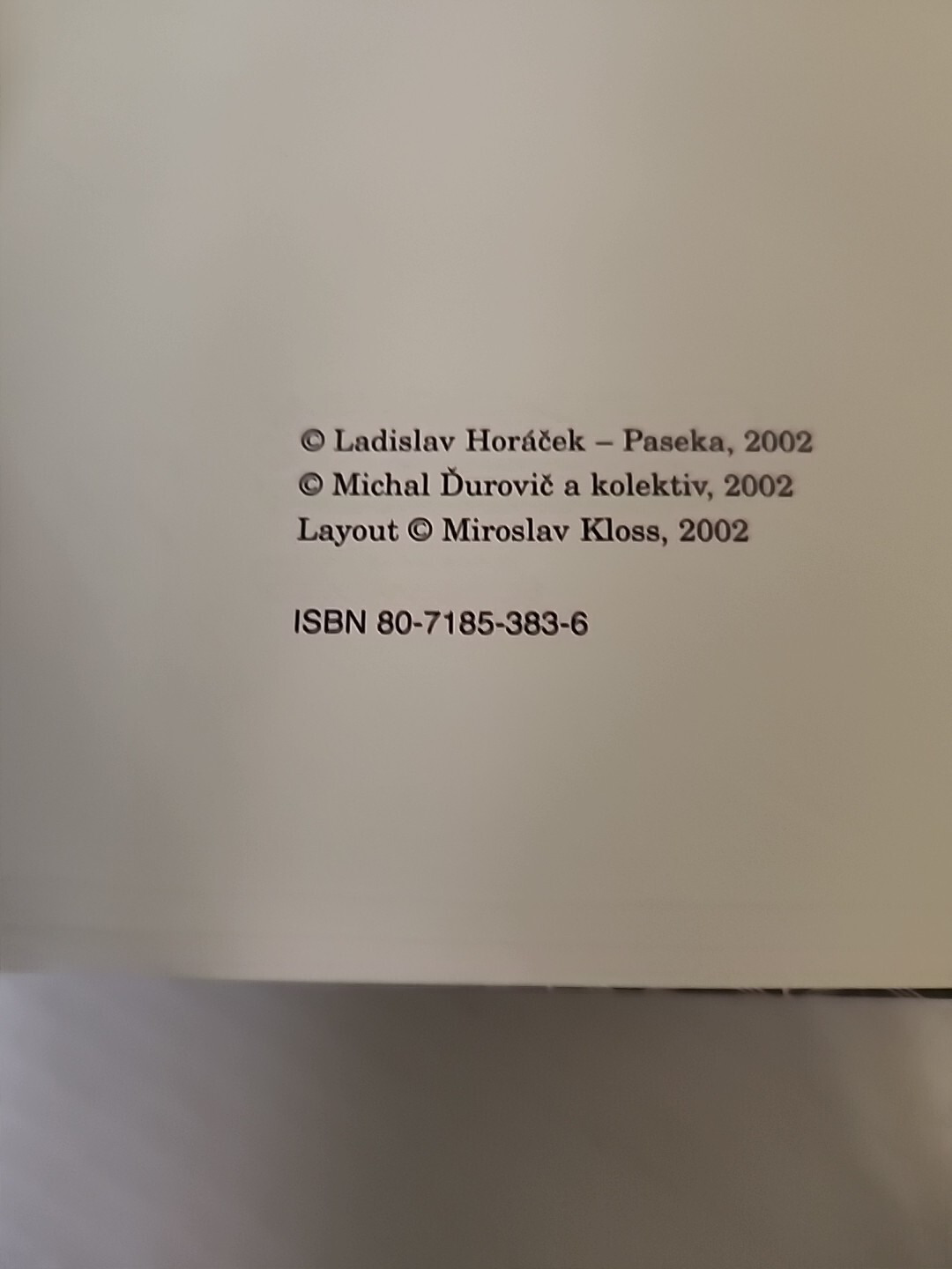 Restoration and conservation of archives and books, Michal Durovic, 2002, Signed