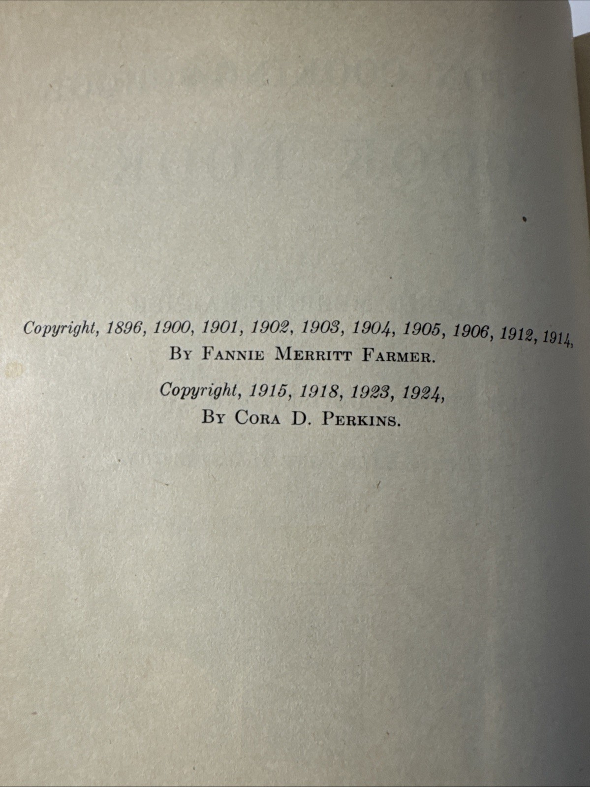 1924 THE BOSTON COOKING SCHOOL Cook Book by Fannie Merritt Farmer VINTAGE